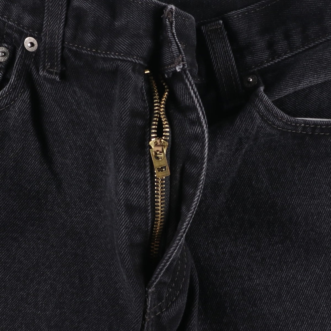 Levi's 505 Black Denim Tapered Denim Pants for Men, W34 equivalent cotton black type Vintage Second Hand
