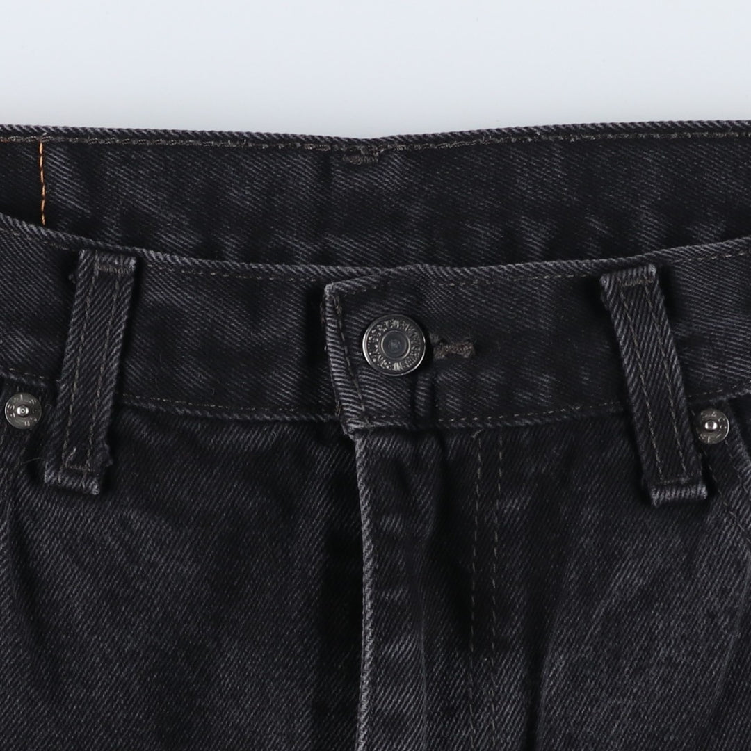 Levi's 505 Black Denim Tapered Denim Pants for Men, W34 equivalent cotton black type Vintage Second Hand