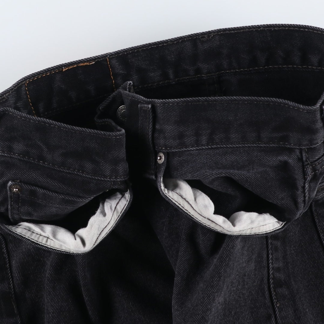 Levi's 505 Black Denim Tapered Denim Pants for Men, W34 equivalent cotton black type Vintage Second Hand