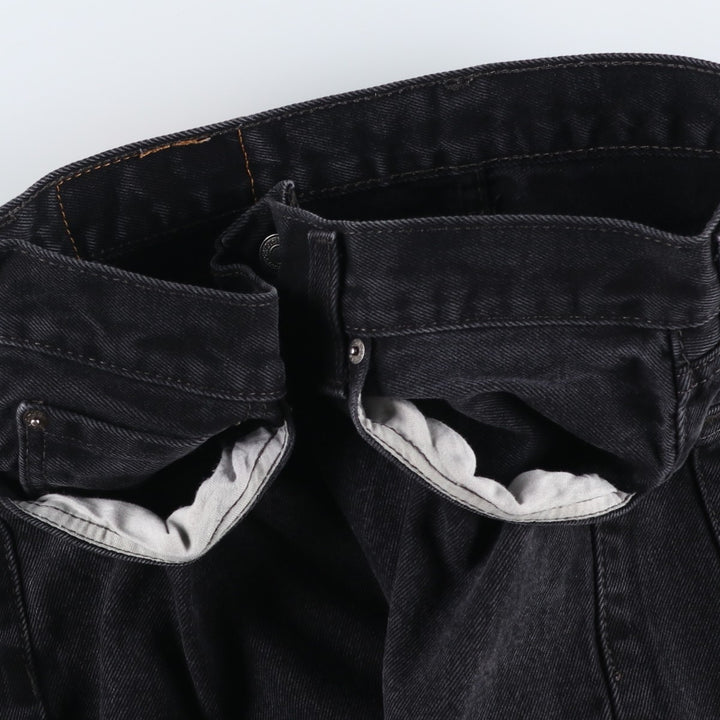 Levi's 505 Black Denim Tapered Denim Pants for Men, W34 equivalent cotton black type Vintage Second Hand