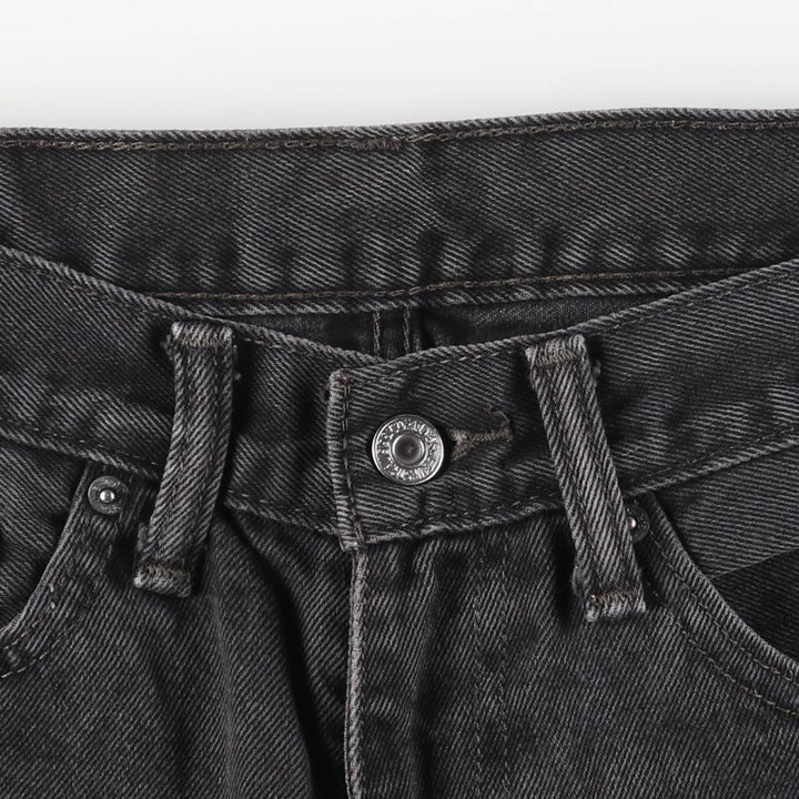 Levi's 505 Black Denim Tapered Denim Pants for Men, W32 equivalent cotton black type Vintage Second Hand