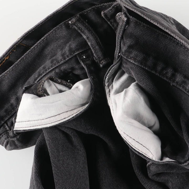 Levi's 505 Black Denim Tapered Denim Pants for Men, W32 equivalent cotton black type Vintage Second Hand