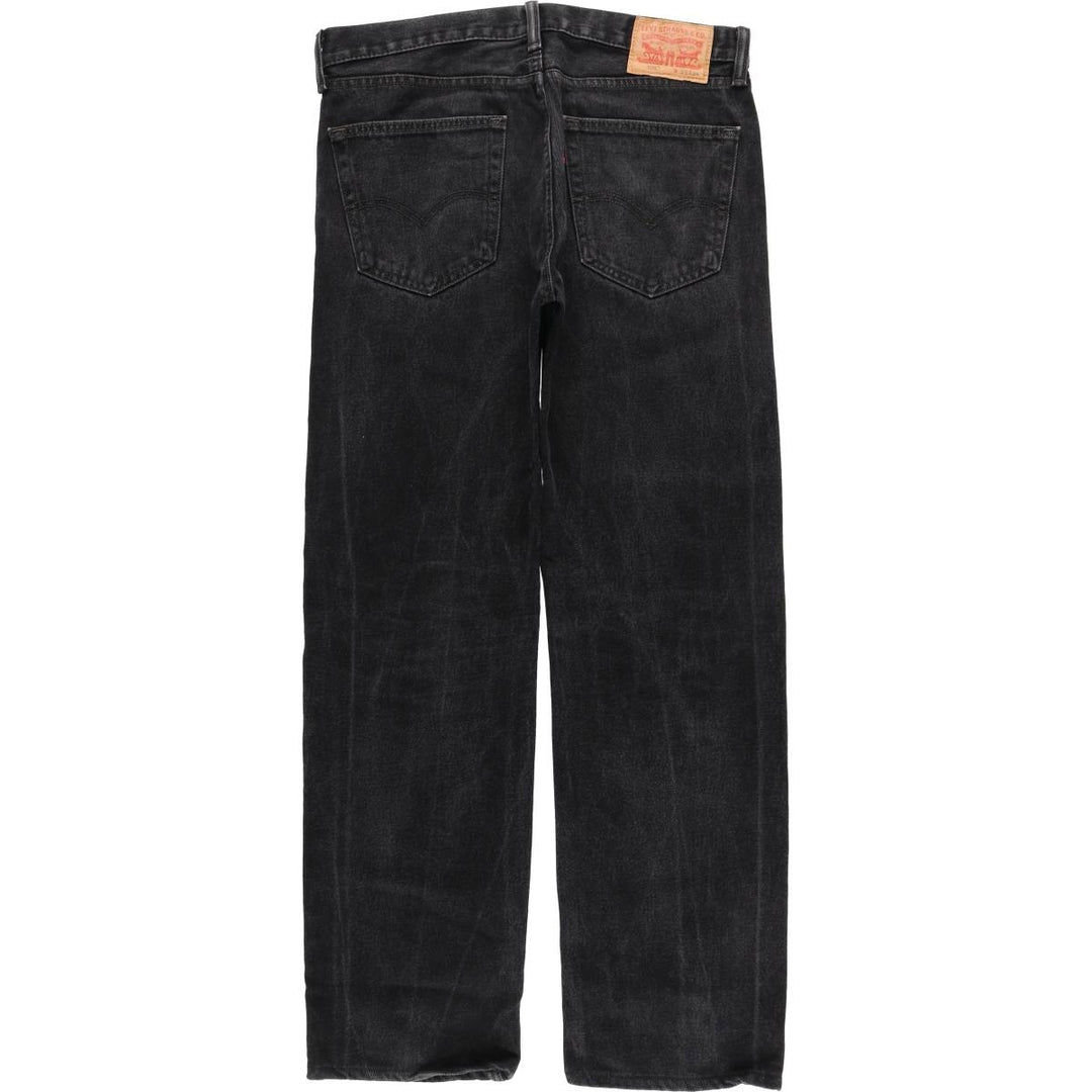 Levi's 505 Black Denim Tapered Denim Pants for Men, W34 equivalent cotton black type Vintage Second Hand