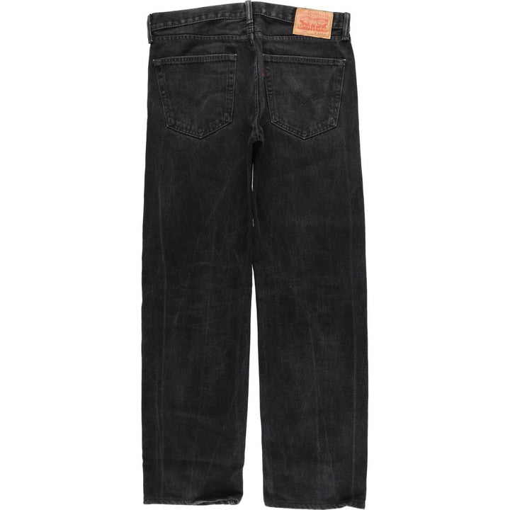 Levi's 505 Black Denim Tapered Denim Pants for Men, W34 equivalent cotton black type Vintage Second Hand