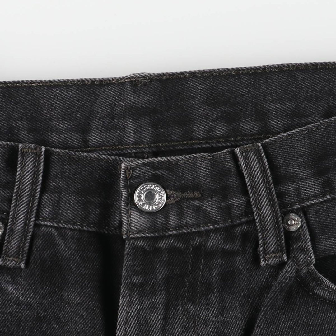 Levi's 505 Black Denim Tapered Denim Pants for Men, W34 equivalent cotton black type Vintage Second Hand