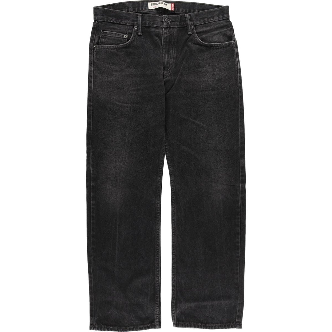 Levi's 505 STRAIGHT FIT Black Denim Tapered Denim Pants Men's W34 cotton black type Vintage Second Hand