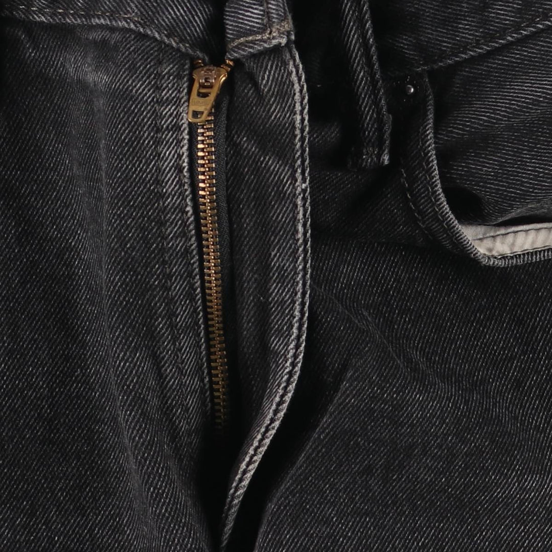 Levi's 505 STRAIGHT FIT Black Denim Tapered Denim Pants Men's W34 cotton black type Vintage Second Hand