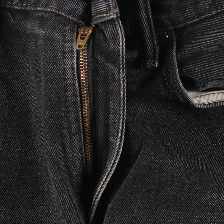 Levi's 505 STRAIGHT FIT Black Denim Tapered Denim Pants Men's W34 cotton black type Vintage Second Hand