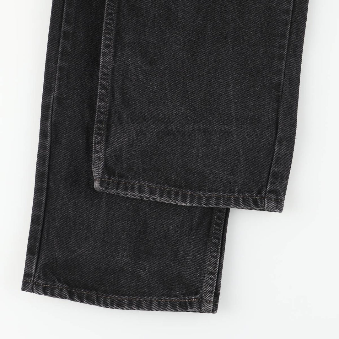 Levi's 505 STRAIGHT FIT Black Denim Tapered Denim Pants Men's W34 cotton black type Vintage Second Hand