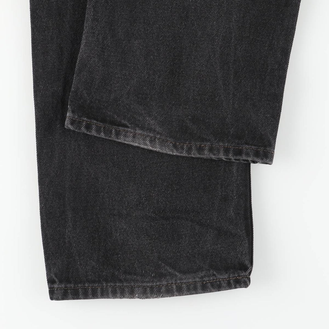 Levi's 505 STRAIGHT FIT Black Denim Tapered Denim Pants Men's W34 cotton black type Vintage Second Hand