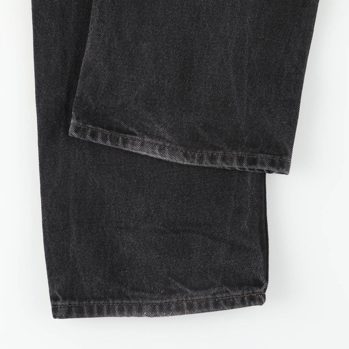 Levi's 505 STRAIGHT FIT Black Denim Tapered Denim Pants Men's W34 cotton black type Vintage Second Hand