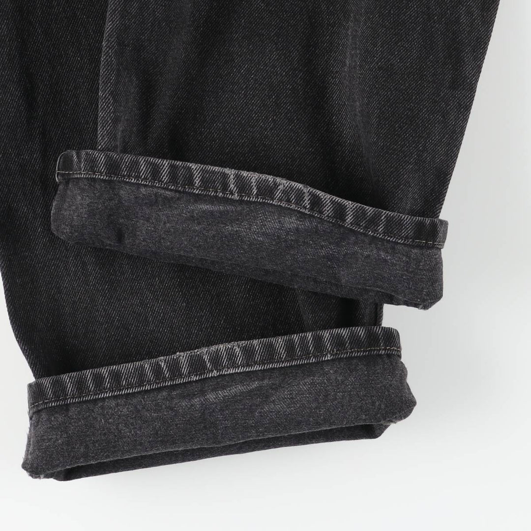 Levi's 505 STRAIGHT FIT Black Denim Tapered Denim Pants Men's W34 cotton black type Vintage Second Hand