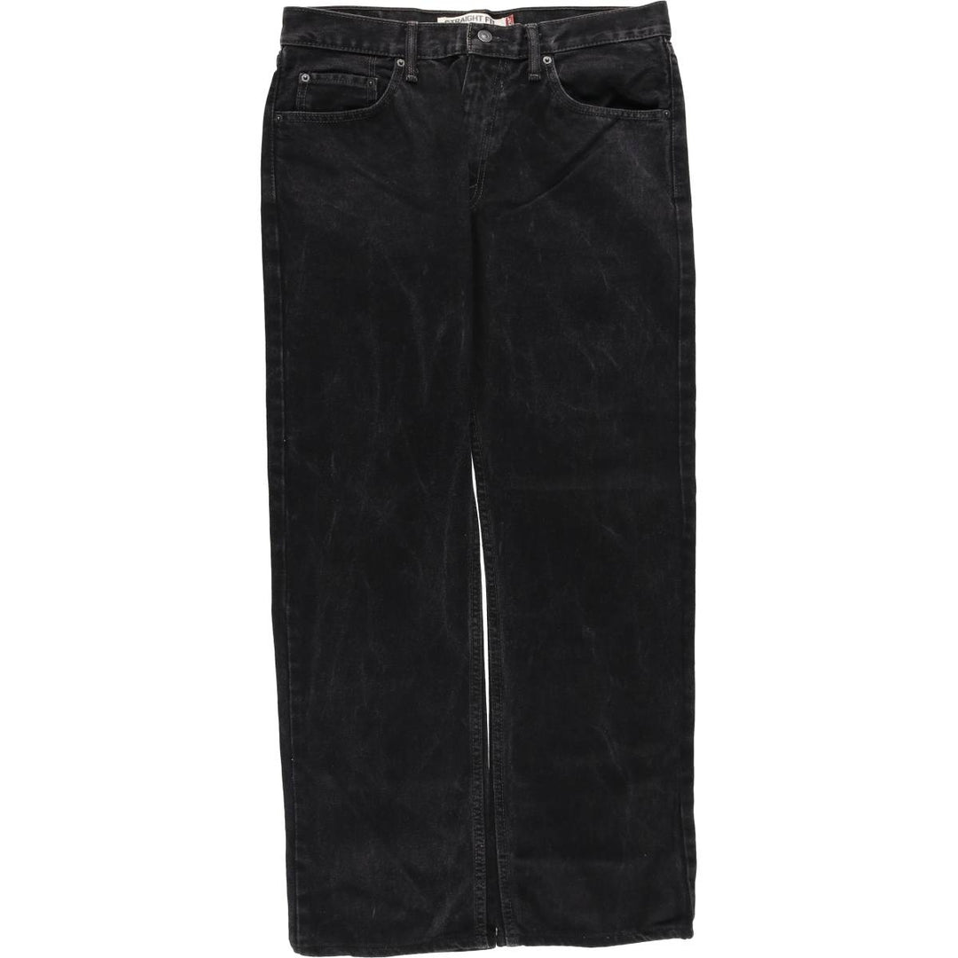 Levi's 505 STRAIGHT FIT Black Denim Tapered Denim Pants Men's W34 cotton black type Vintage Second Hand