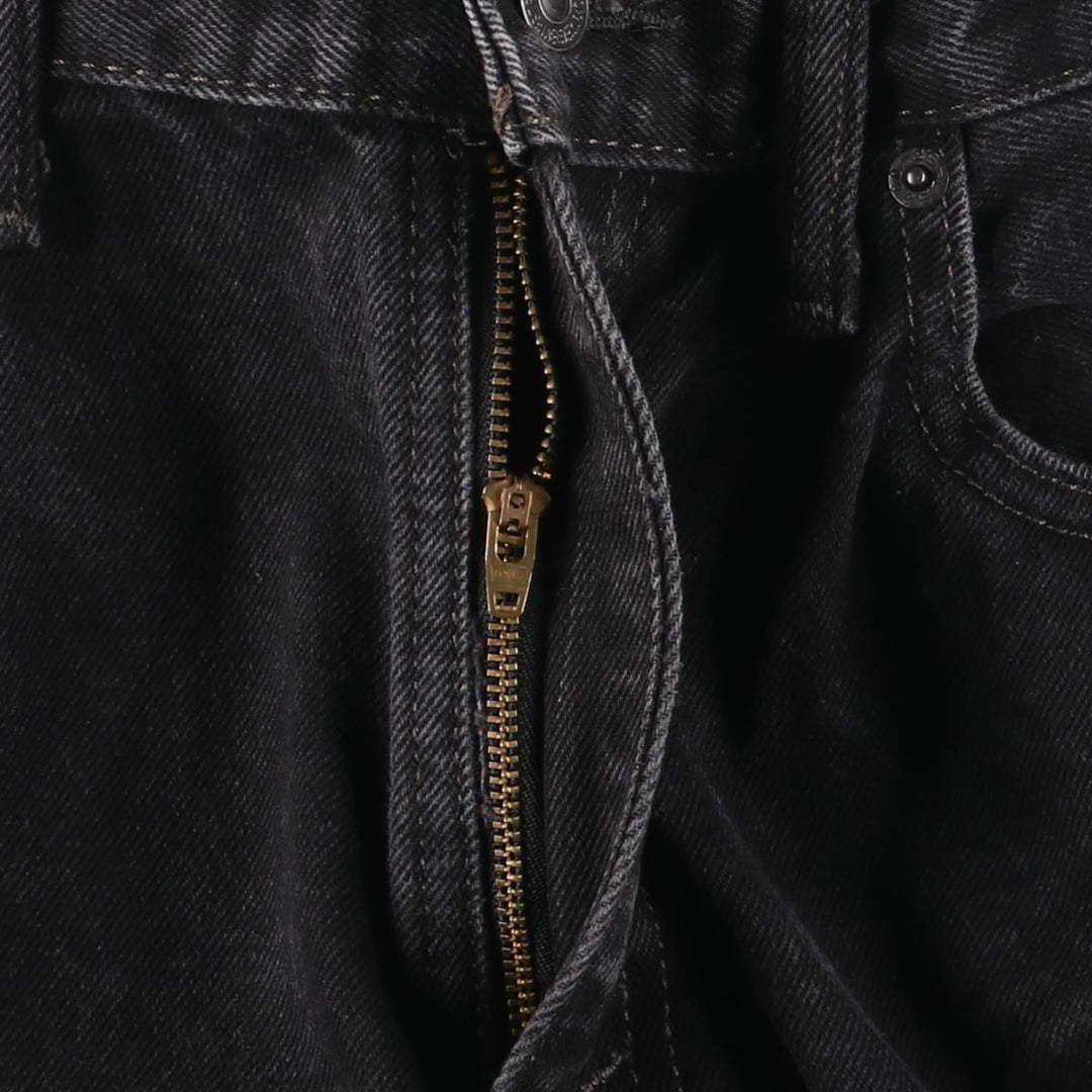 Levi's 505 STRAIGHT FIT Black Denim Tapered Denim Pants Men's W34 cotton black type Vintage Second Hand