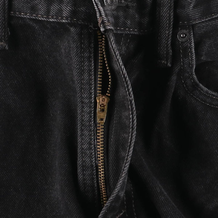 Levi's 505 STRAIGHT FIT Black Denim Tapered Denim Pants Men's W34 cotton black type Vintage Second Hand