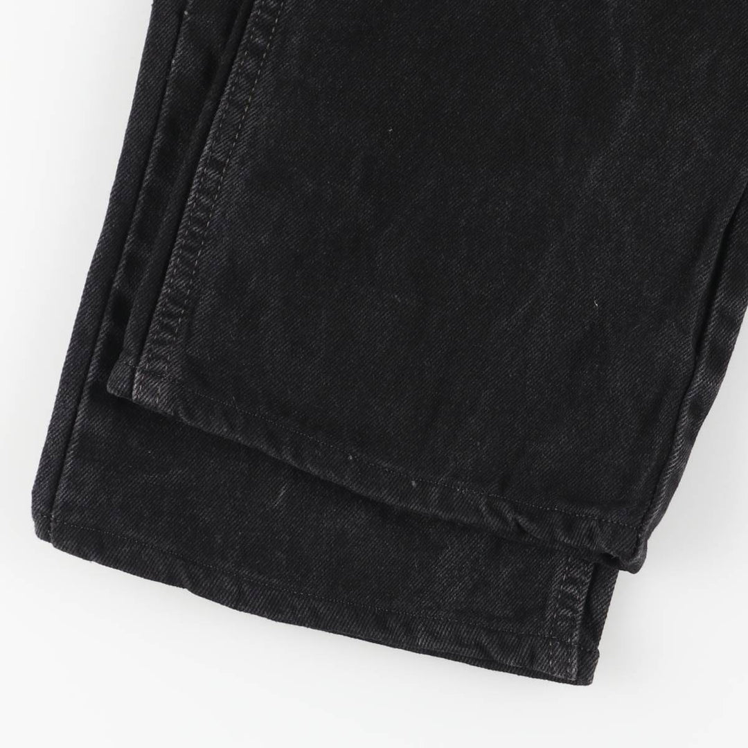 Levi's 505 STRAIGHT FIT Black Denim Tapered Denim Pants Men's W34 cotton black type Vintage Second Hand