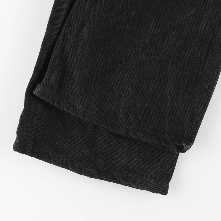 Levi's 505 STRAIGHT FIT Black Denim Tapered Denim Pants Men's W34 cotton black type Vintage Second Hand