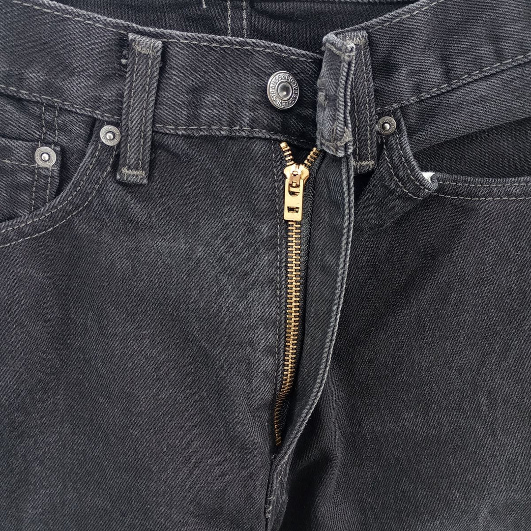 Levi's 505 Black Denim Tapered Denim Pants for Men, W34 equivalent cotton black type Vintage Second Hand