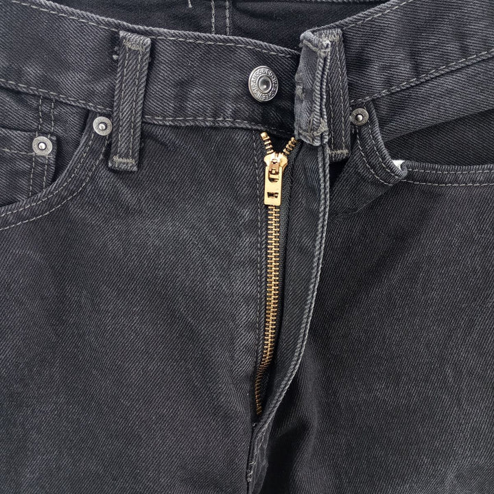 Levi's 505 Black Denim Tapered Denim Pants for Men, W34 equivalent cotton black type Vintage Second Hand
