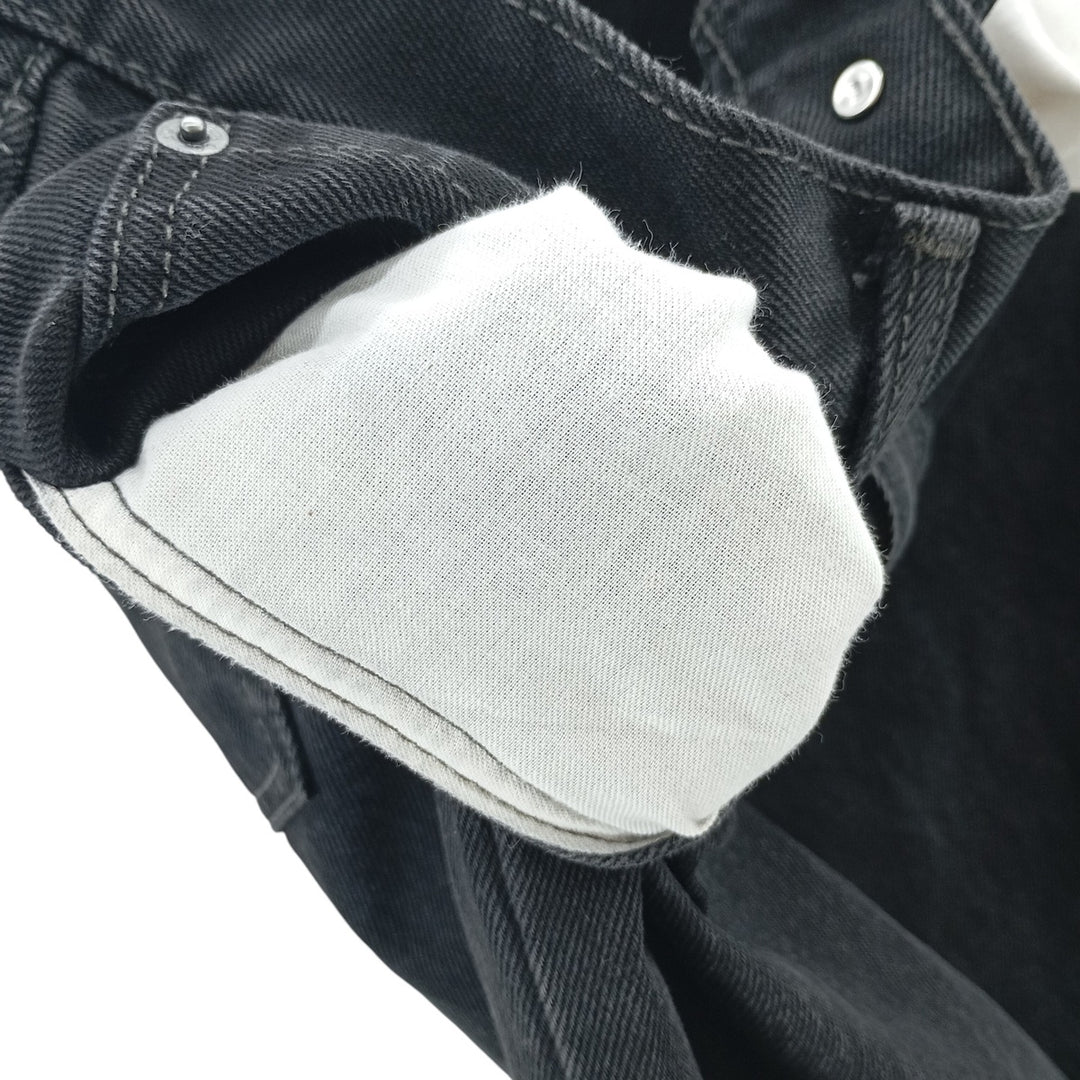 Levi's 505 Black Denim Tapered Denim Pants for Men, W34 equivalent cotton black type Vintage Second Hand