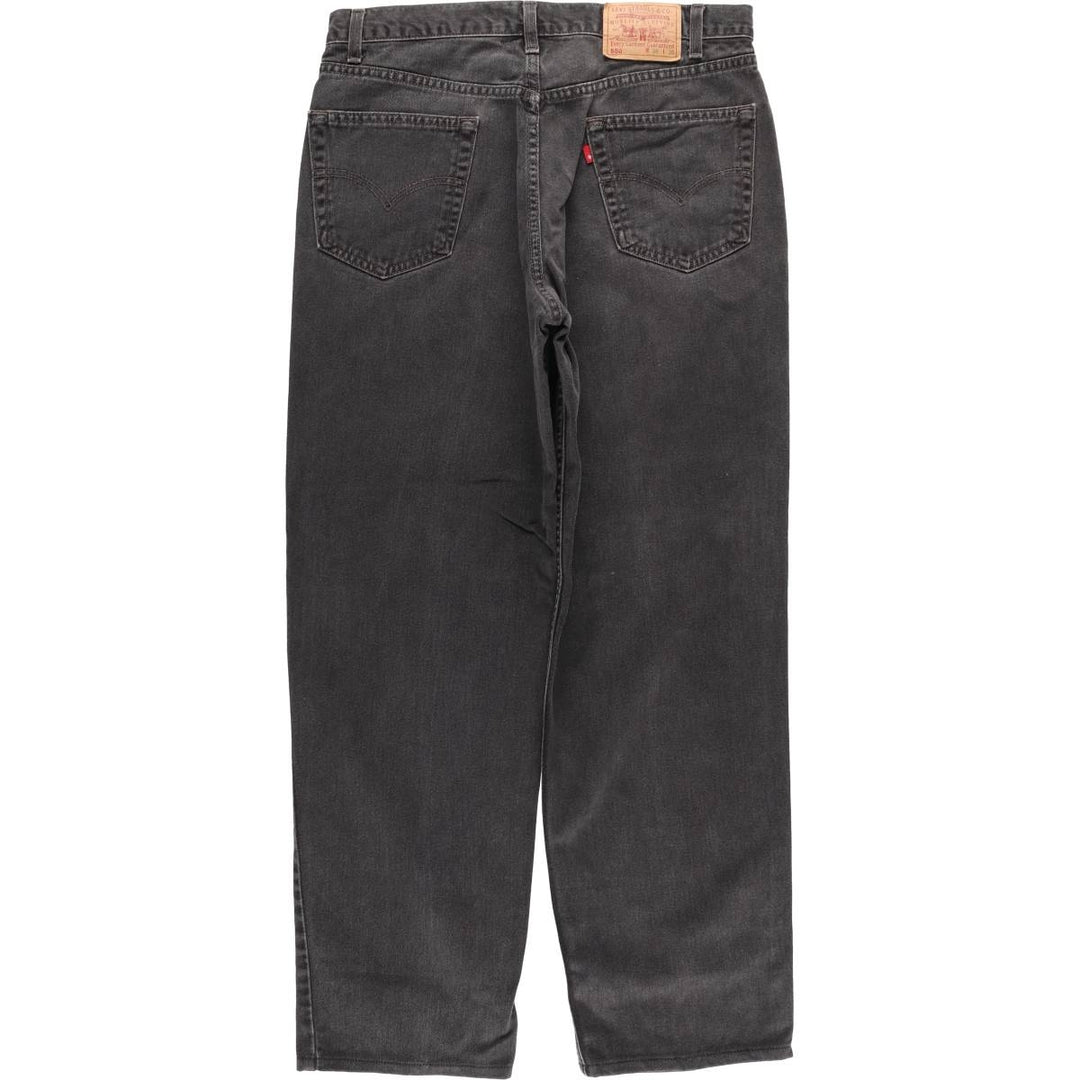 2000'S Levi's 00550-0260 Relax Fit Black Denim Tapered Denim Pants, Made in Canada, Men's Size W35 cotton black type Vintage Second Hand