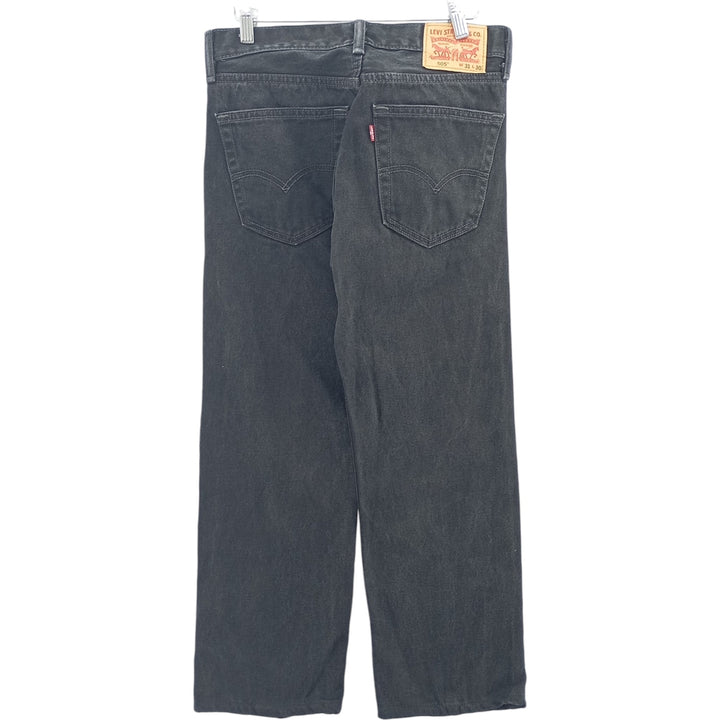 Levi's 505 Black Denim Tapered Denim Pants for Men, W31 equivalent cotton black type Vintage Second Hand