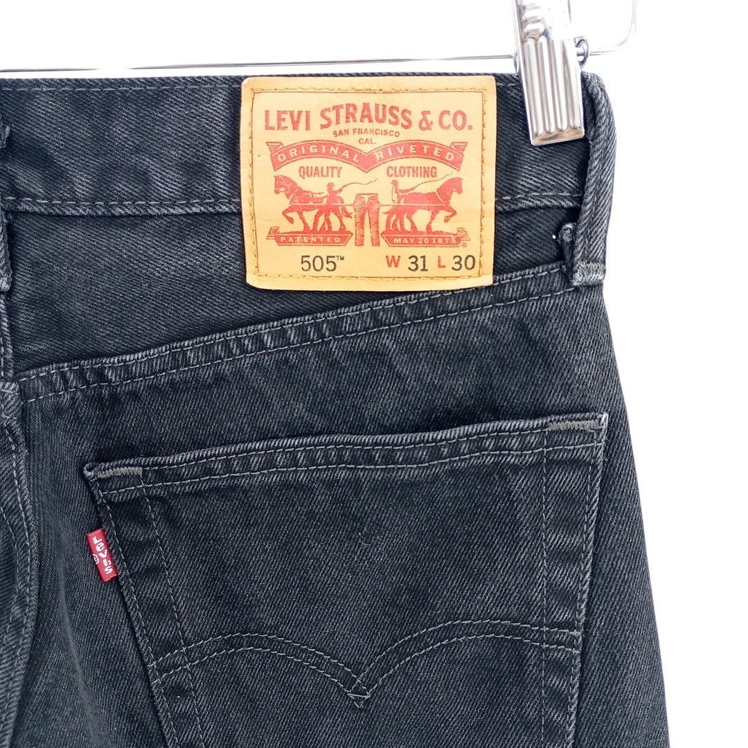 Levi's 505 Black Denim Tapered Denim Pants for Men, W31 equivalent cotton black type Vintage Second Hand
