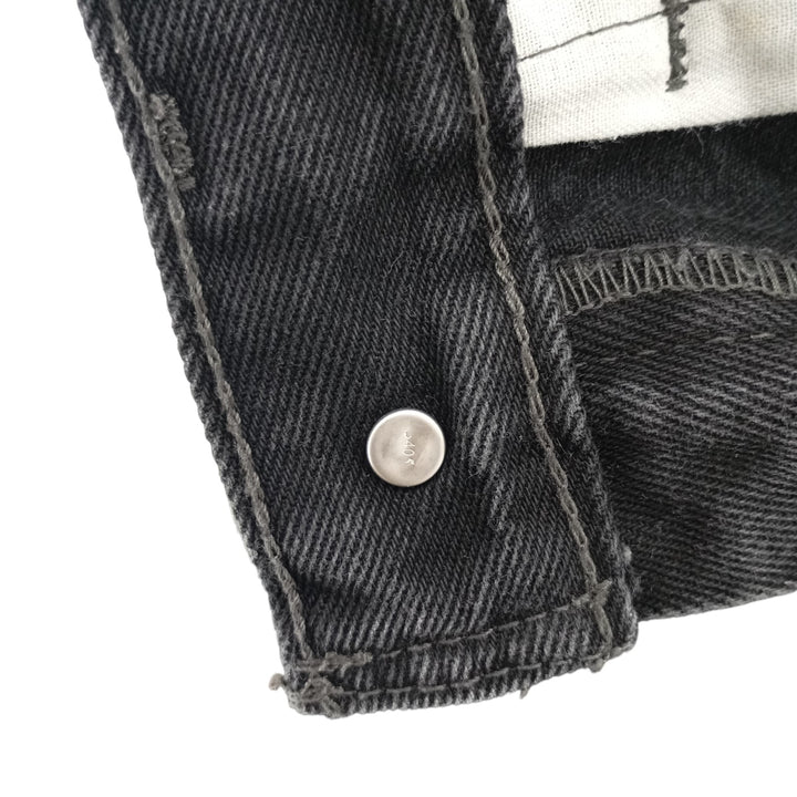 Levi's 505 Black Denim Tapered Denim Pants for Men, W31 equivalent cotton black type Vintage Second Hand