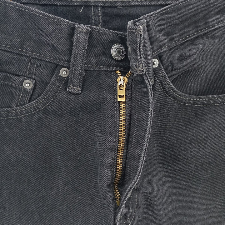 Levi's 505 Black Denim Tapered Denim Pants for Men, W31 equivalent cotton black type Vintage Second Hand