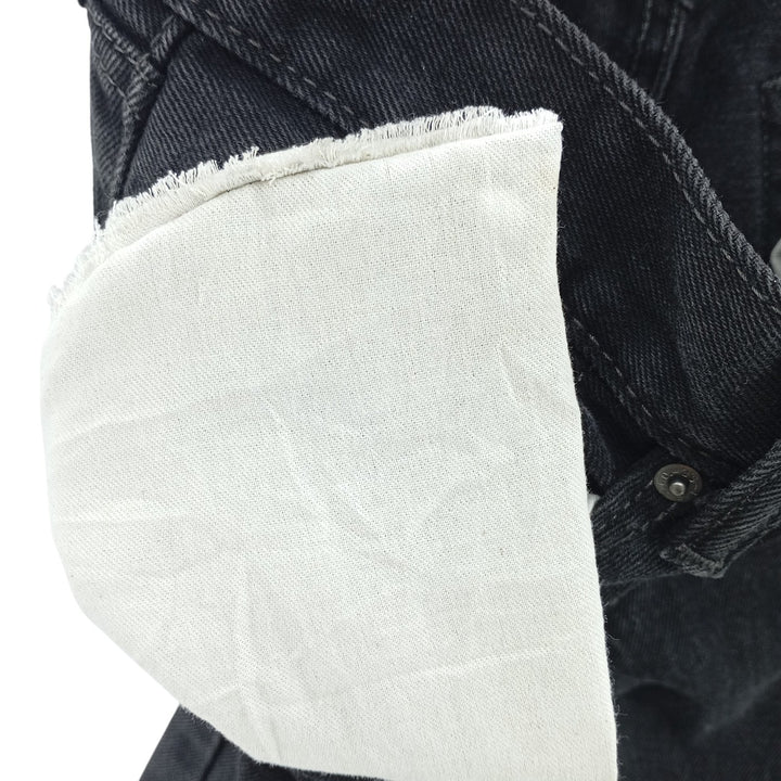 Levi's 505 Black Denim Tapered Denim Pants for Men, W31 equivalent cotton black type Vintage Second Hand