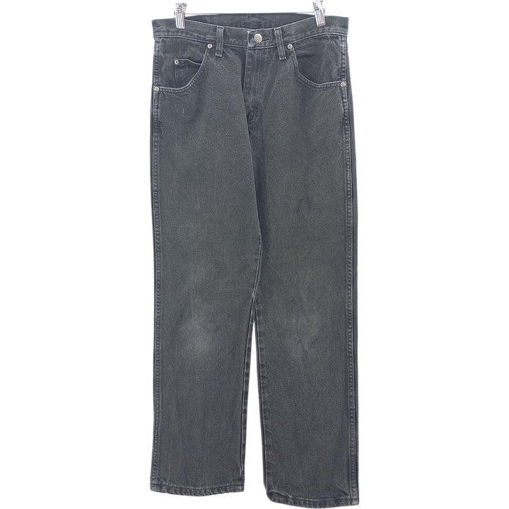 Wrangler Regular Fit Black Denim Straight Leg Denim Pants, Men's Size W31 cotton black type Vintage Second Hand