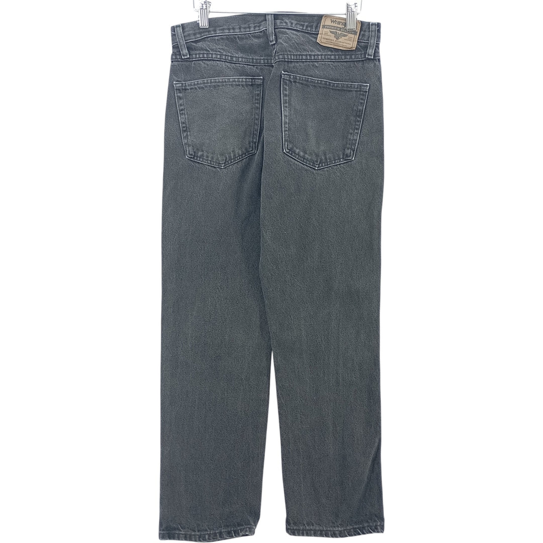 Wrangler Regular Fit Black Denim Straight Leg Denim Pants, Men's Size W31 cotton black type Vintage Second Hand