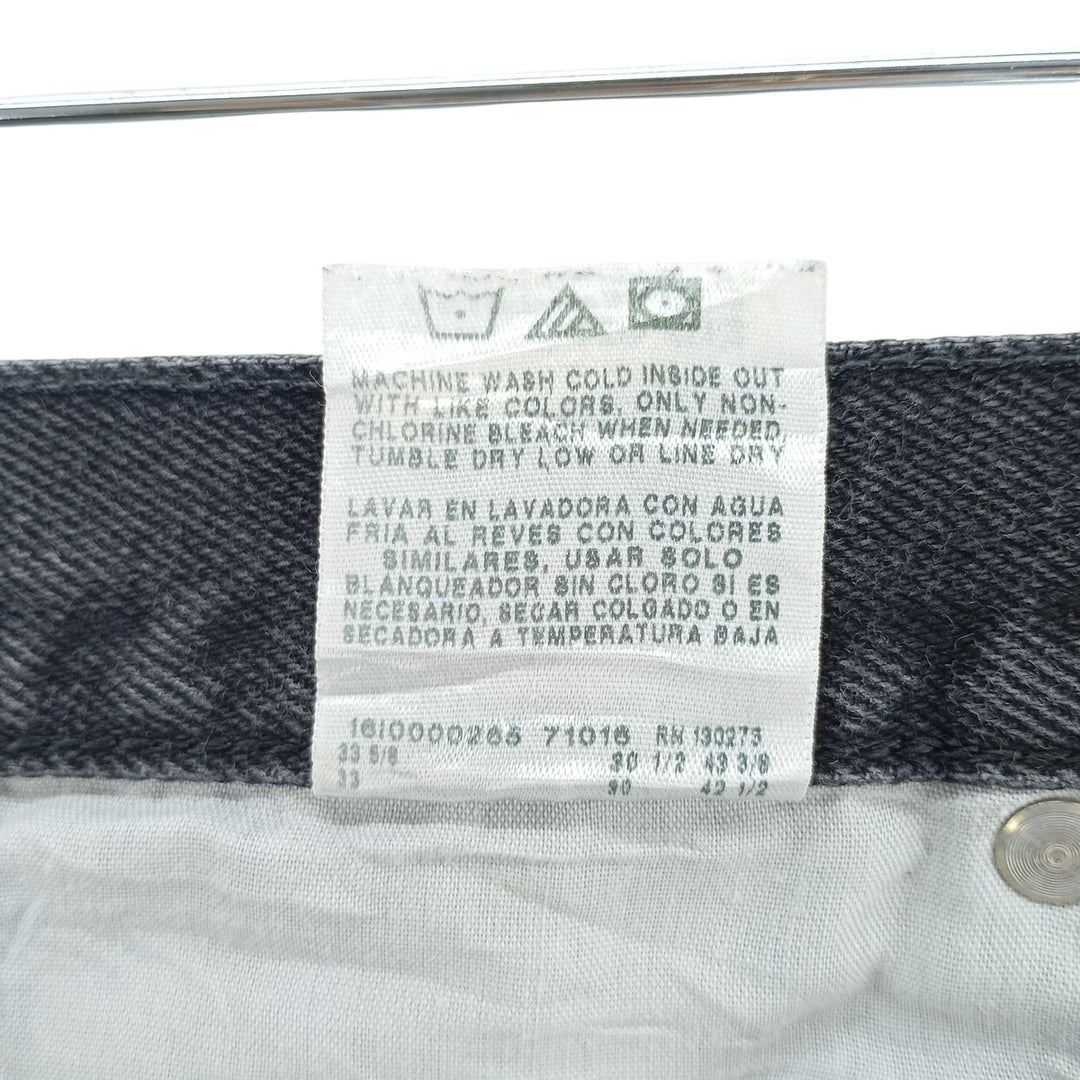 Wrangler Regular Fit Black Denim Straight Leg Denim Pants, Men's Size W31 cotton black type Vintage Second Hand