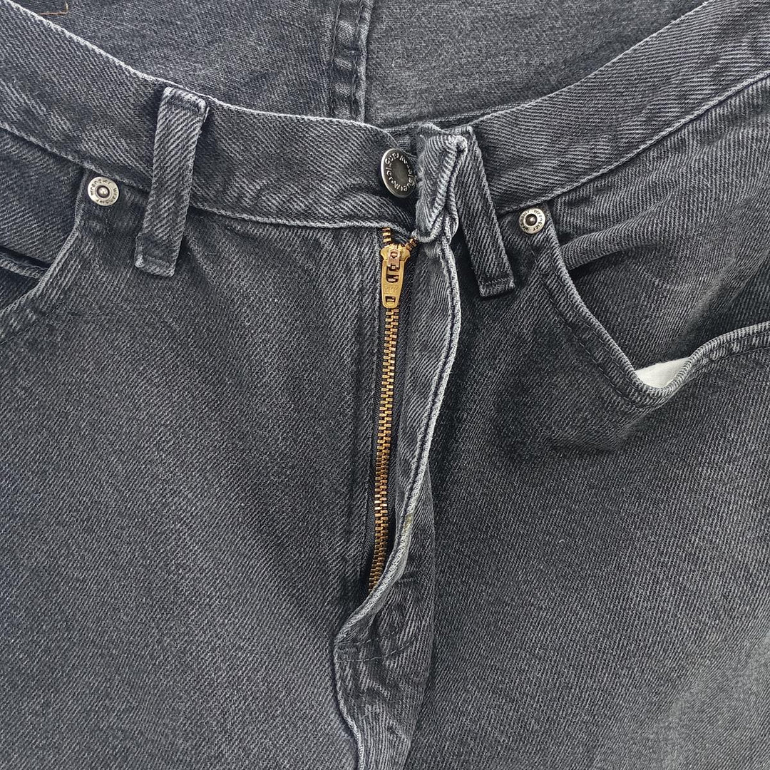 Wrangler Regular Fit Black Denim Straight Leg Denim Pants, Men's Size W31 cotton black type Vintage Second Hand