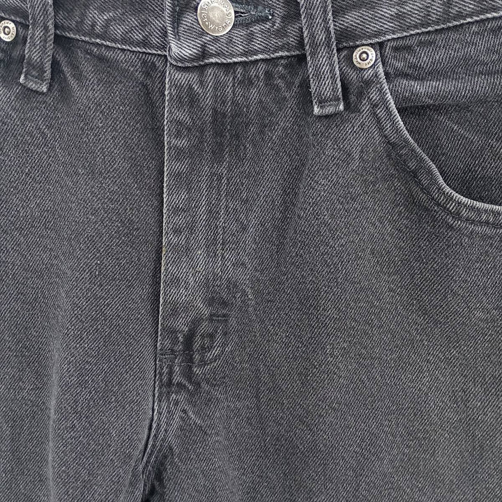 Wrangler Regular Fit Black Denim Straight Leg Denim Pants, Men's Size W31 cotton black type Vintage Second Hand