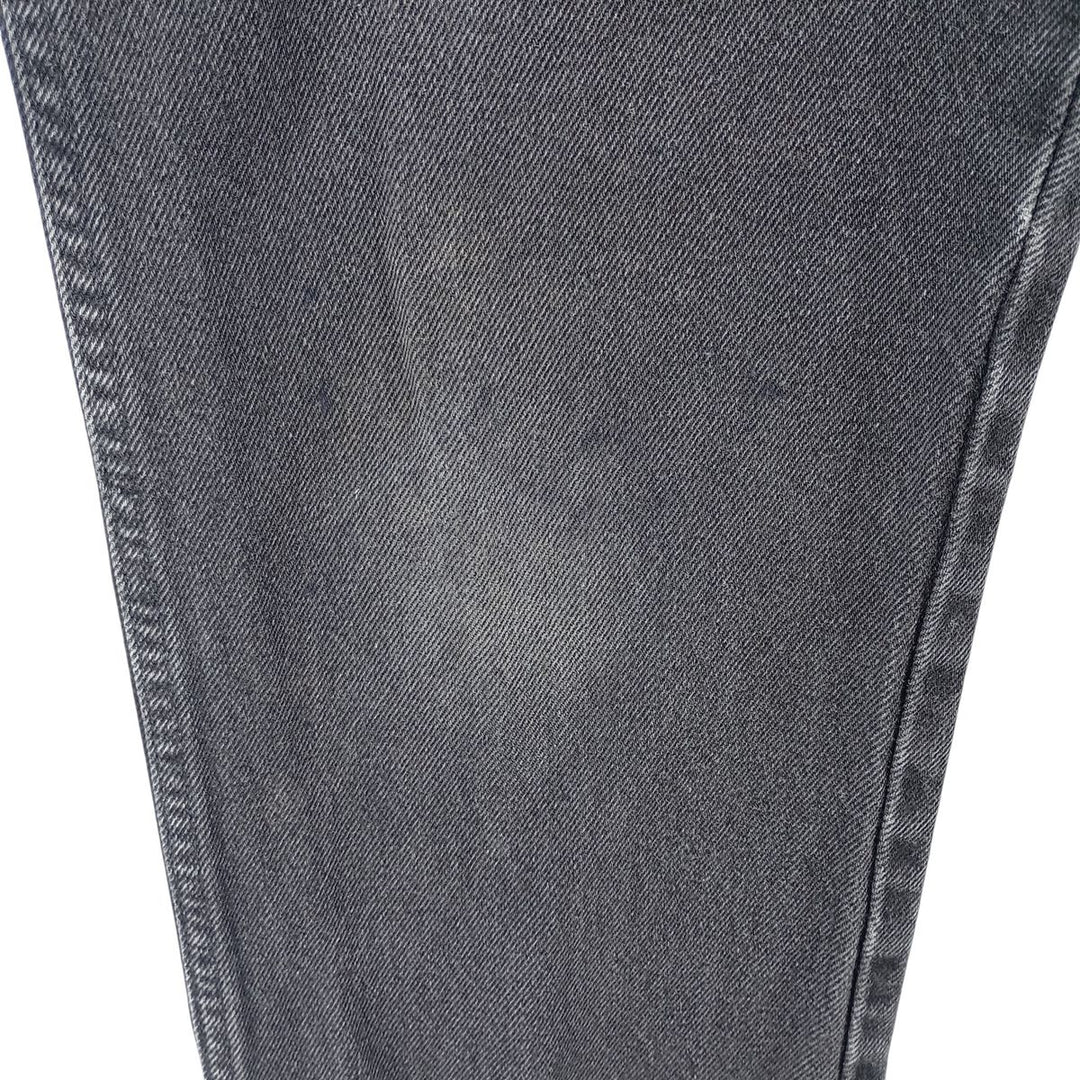 Wrangler Regular Fit Black Denim Straight Leg Denim Pants, Men's Size W31 cotton black type Vintage Second Hand