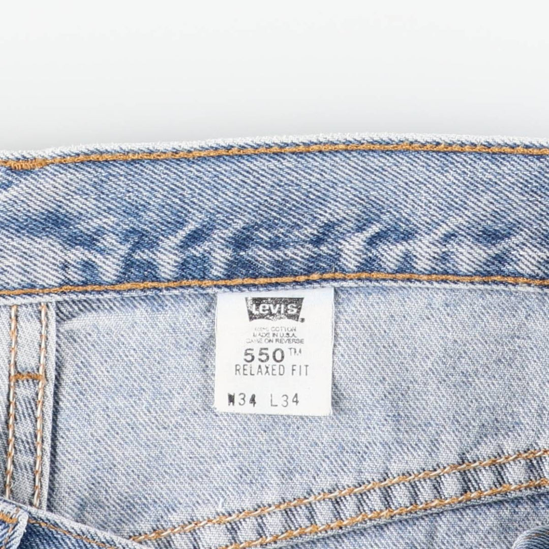 00'S Levi's 550 Relaxed Fit Tapered Denim Pants Made in USA Men's W32 cotton blue type Vintage Second Hand