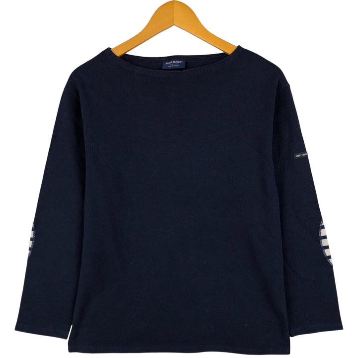 SAINT JAMES long-sleeved T-shirt, made in France, men's size XL cotton navy blue type Vintage Second Hand