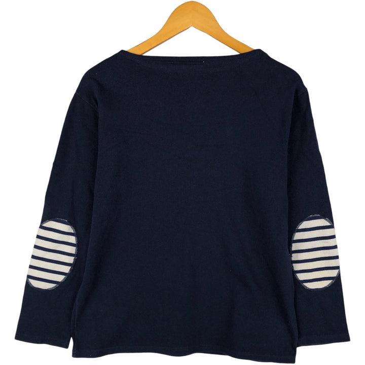 SAINT JAMES long-sleeved T-shirt, made in France, men's size XL cotton navy blue type Vintage Second Hand