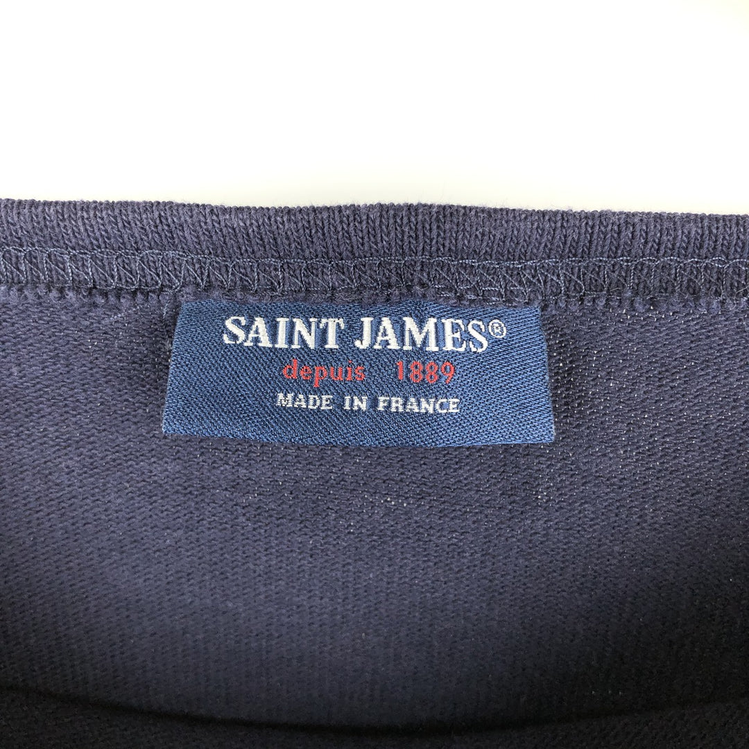SAINT JAMES long-sleeved T-shirt, made in France, men's size XL cotton navy blue type Vintage Second Hand