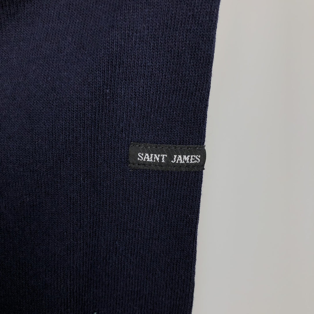 SAINT JAMES long-sleeved T-shirt, made in France, men's size XL cotton navy blue type Vintage Second Hand
