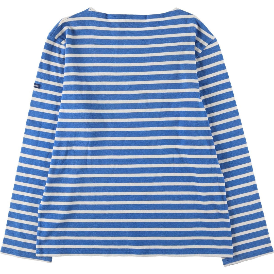 Saint James L'ATELIER Striped Long Sleeve T-Shirt, Made in France, Men's Size XL cotton blue type Vintage Second Hand