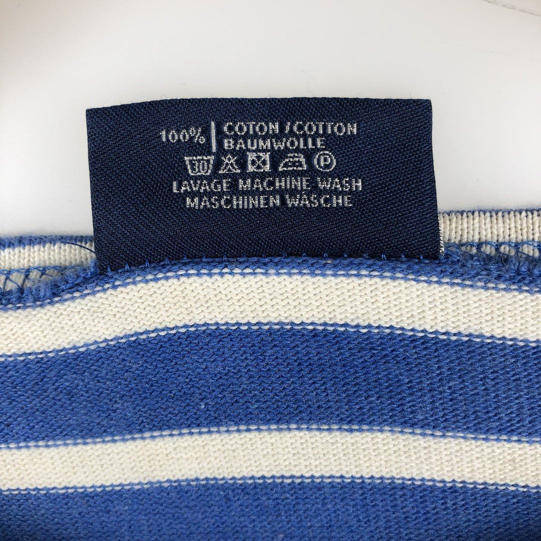 Saint James L'ATELIER Striped Long Sleeve T-Shirt, Made in France, Men's Size XL cotton blue type Vintage Second Hand