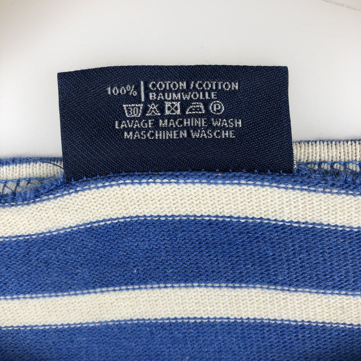Saint James L'ATELIER Striped Long Sleeve T-Shirt, Made in France, Men's Size XL cotton blue type Vintage Second Hand