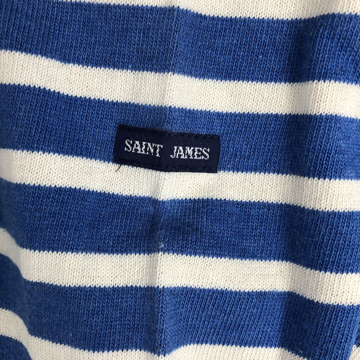 Saint James L'ATELIER Striped Long Sleeve T-Shirt, Made in France, Men's Size XL cotton blue type Vintage Second Hand