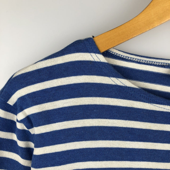 Saint James L'ATELIER Striped Long Sleeve T-Shirt, Made in France, Men's Size XL cotton blue type Vintage Second Hand