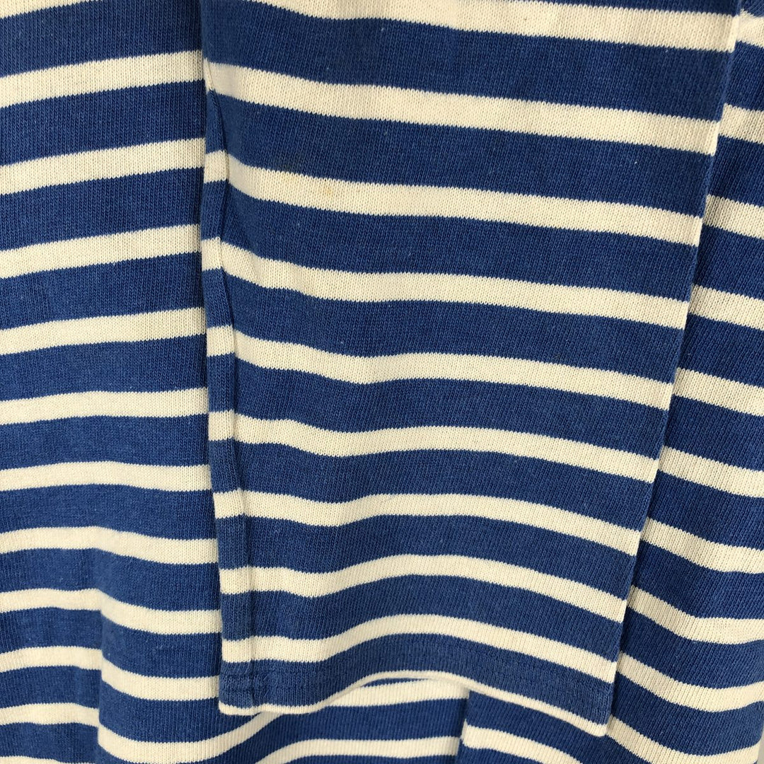 Saint James L'ATELIER Striped Long Sleeve T-Shirt, Made in France, Men's Size XL cotton blue type Vintage Second Hand