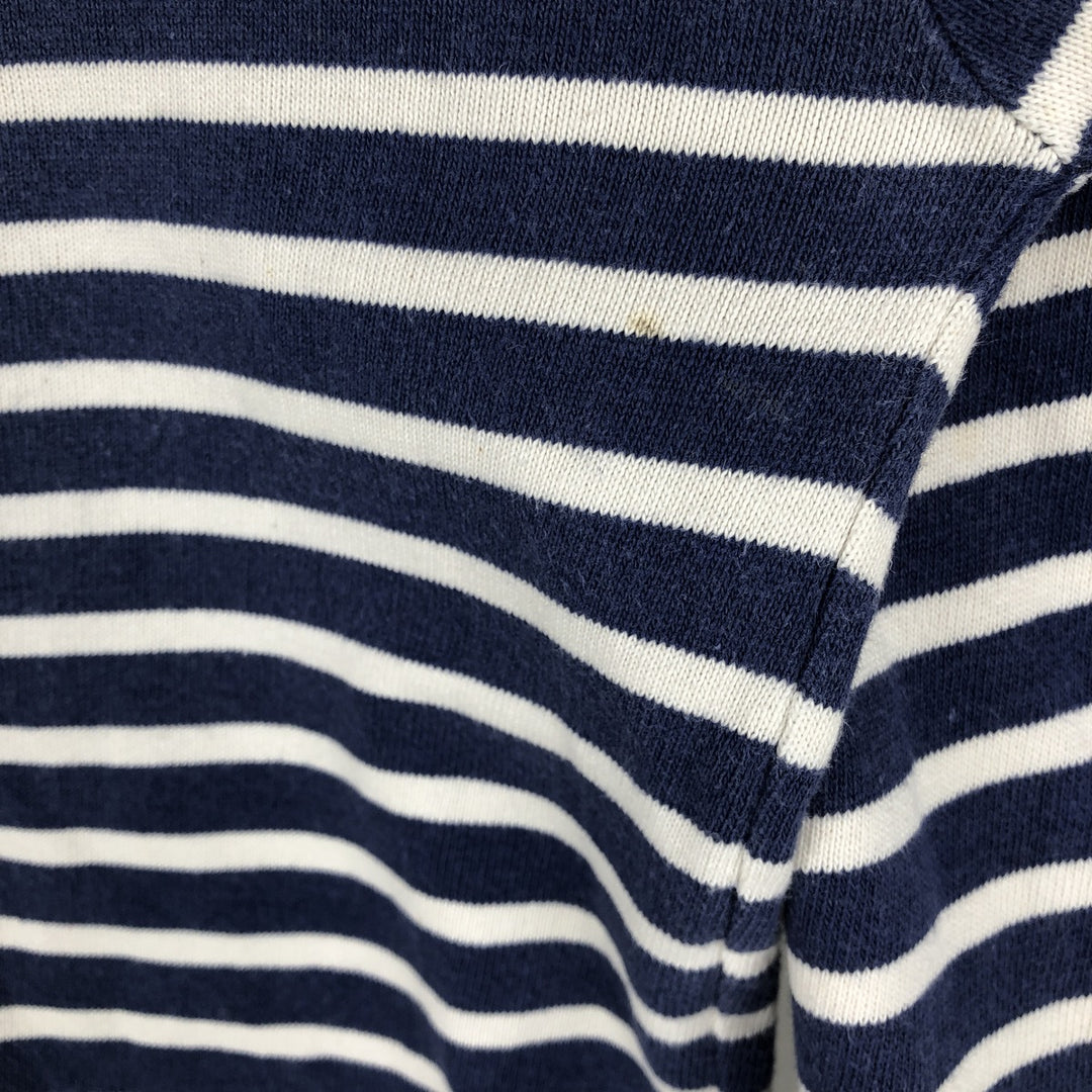 Vintage 80s-90'S Saint James striped long-sleeved T-shirt, Made in France, Men's XL cotton navy blue type Vintage Second Hand