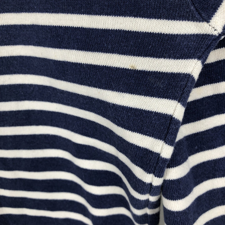 Vintage 80s-90'S Saint James striped long-sleeved T-shirt, Made in France, Men's XL cotton navy blue type Vintage Second Hand