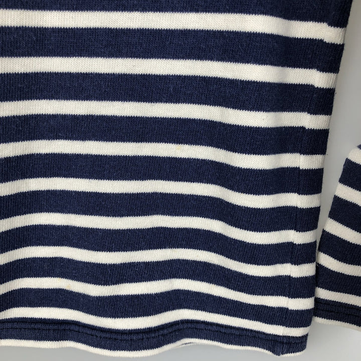 Vintage 80s-90'S Saint James striped long-sleeved T-shirt, Made in France, Men's XL cotton navy blue type Vintage Second Hand